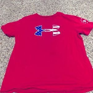 Boys red under armour shirt size xl